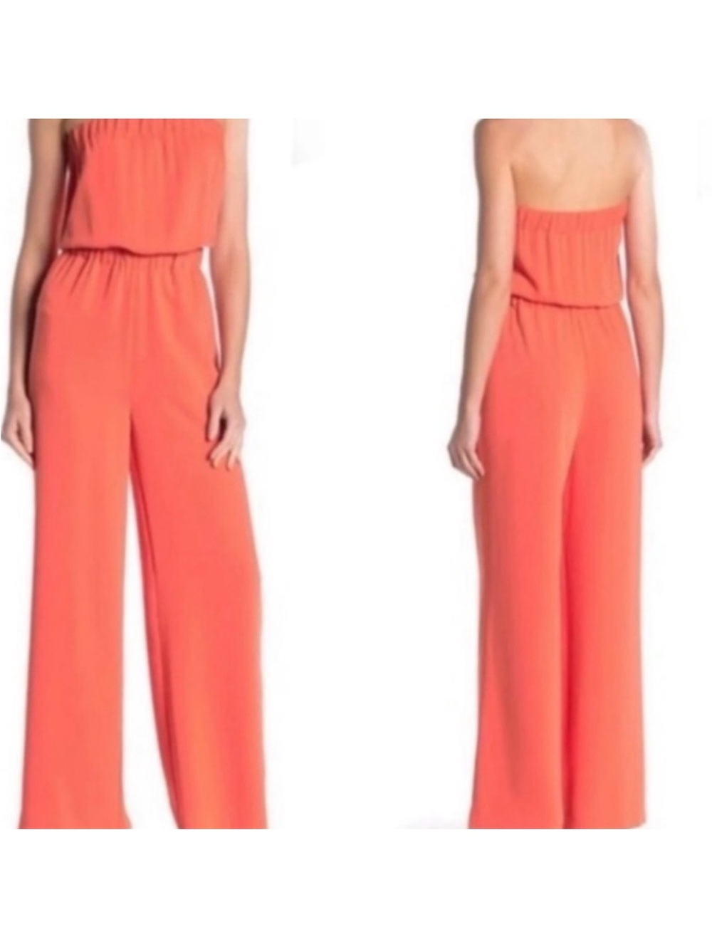 Trina Turk orange wide leg jumpsuit size 6 - Picture 3 of 7